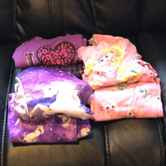Other - All 7 pairs of girls pajamas top an bottom Other - All 7 pairs of girls pajamas top an bottom